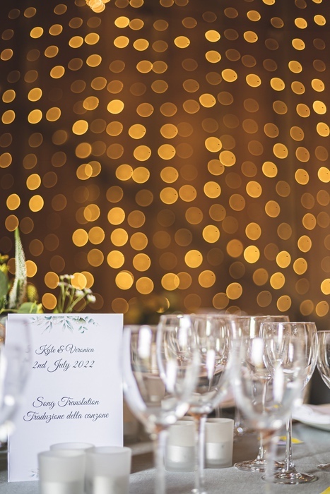 wedding barn with fairy lights