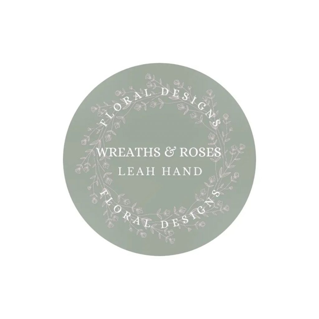 Leah hand wreaths and roses logo